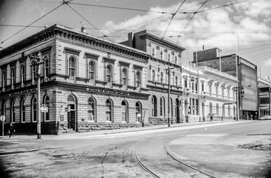 Film - Photograph by Herb Richmond. ca 1971, Banks - NW cnr Lydiard and Sturt sts, Ballarat