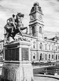 Film - Photograph by Herb Richmond. ca 1971, Ballarat Town Hall & Boer War statue - Sturt St