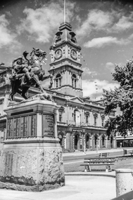 Film - Photograph by Herb Richmond. ca 1971, Ballarat Town Hall & Boer War statue - Sturt St