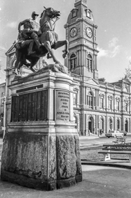 Film - Photograph by Herb Richmond. ca 1971, Ballarat Town Hall & Boer War statue - Sturt St