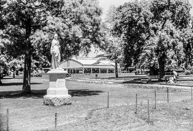 Film - Photograph by Herb Richmond. ca 1971, Botanical Gardens - view W from entrance - Wallace Statue
