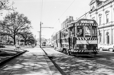 Film - Photograph by Herb Richmond. ca 1971, Trams in Sturt St, Ballarat