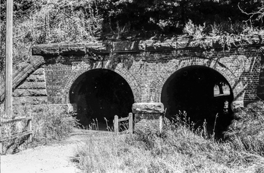 Film - Photograph by Herb Richmond. ca 1971, Arch Bridge under Railway in Davies St, Ballarat