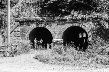 Film - Photograph by Herb Richmond. ca 1971, Arch Bridge under Railway in Davies St, Ballarat