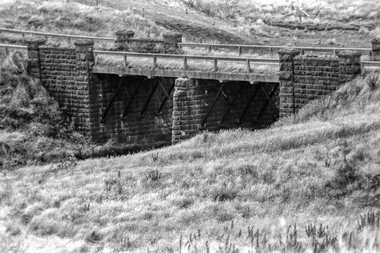 Film - Photograph by Herb Richmond. ca 1971, Yendon Blue Bridge- Road Bridge over the Moorabool River