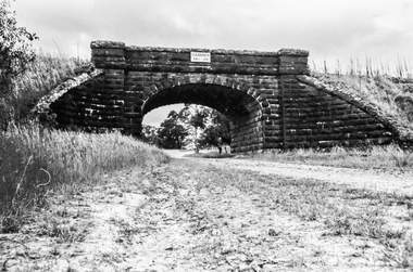 Film - Photograph by Herb Richmond. ca 1971, Lal Lal - Elaine Road- Railway Over Road Bridge, opposite junction Mt. Doran Road