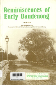 Book, George Fenton Roulston, Reminiscences of Early Dandenong, 1984