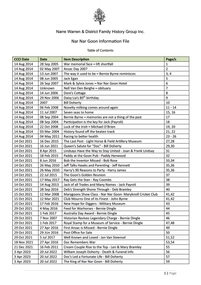 Page 1 list of contents for Nar Nar Goon compilation