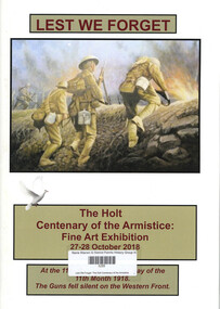 Book, Lest we Forget - The Holt Centenary of the Armistice Fina Art Collection 2018
