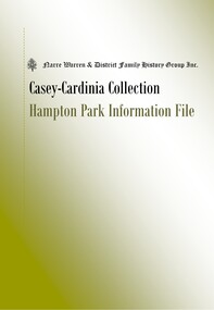 Book, Narre Warren & District Family History Group Inc, Casey Cardinia Collection - Hampton Park Information File