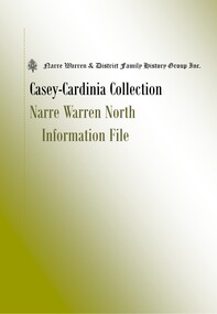 Book, Narre Warren & District Family History Group Inc, Casey Cardinia Collection - Narre Warren North Information File