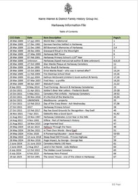 Page 1 list of contents for Harkaway compilation