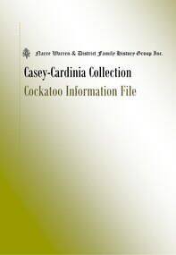 Book, Narre Warren & District Family History Group Inc, Casey Cardinia Collection - Cockatoo Information File, 2024