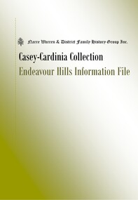Book, Narre Warren & District Family History Group Inc, Casey Cardinia Collection - Endeavour Hills Information File, 2021