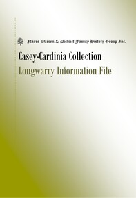 Book, Narre Warren & District Family History Group Inc, Casey Cardinia Collection - Longwarry Information File, 2025