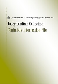 Book, Narre Warren & District Family History Group Inc, Casey Cardinia Collection - Tonimbuk Information File, 2025