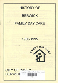 Book, Di Christensen, History of Berwick Family Day Care 1980-1995