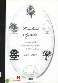 Book, Narre Warren & District Family History Group Inc. et al, Kindred spirits : 20 years of the Narre Warren & District Family History Group 1989 - 2009, 2009