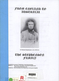 Book, From England to Australia. The Stephenson Family