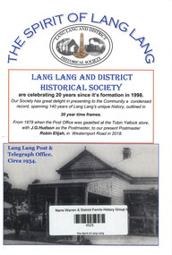 Book, Lang Lang and District Historical Society, The Spirit of Lang Lang