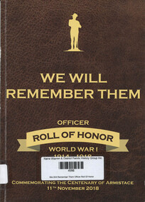 Book, Officer and District Community Association, We Will Remember Them : Officer Roll Of Honor, 2018