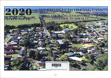 Book, Lang Lang and District Historical Society, Lang Lang and District Historical Society Inc. Calendar 2020, 2019