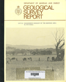 Book, AM Cooney, Geological Survey Report: 1977/12 Engineering geology of the Berwick area, 1979