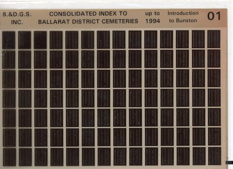 First microfiche in set.