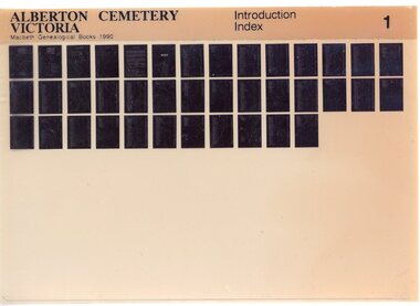 Film, Macbeth Genealogical Services, Alberton Cemetery Victoria, 1990