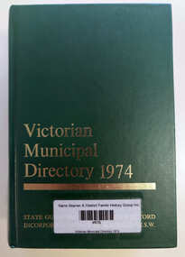 Book, Arnall & Jackson, Victorian Municipal Directory 1974, 1895