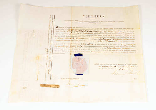 front of naturalization certificate