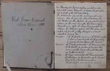 Minutes of first meeting 5 October 1939, handwritten in dark blue ink.
