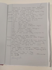 First page of minute book.