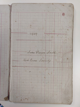 Front inside page with title and date, some foxing to page.