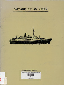 Book, Vittorio Tolaini, Voyage of an alien