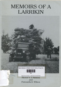Book, Hector VJ Hanson et al, Memoirs of a larrikin : a Red Hill lad remembers, 1994