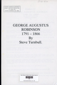 Book, Steve Turnbull, George Augustus Robinson. 1791 - 1866