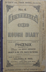 Cover of Oscar Wanke's diary 1917
