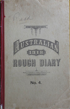 Cover of Oscar Wanke's diary 1918