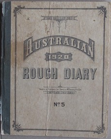 Cover of Oscar Wanke's diary 1920
