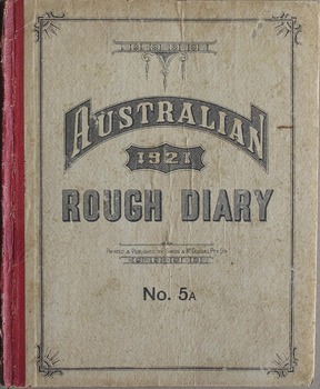 Cover of Oscar Wanke's diary 1921