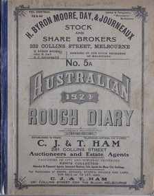 Cover of Oscar Wanke's diary 1924
