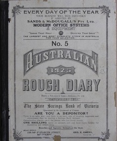 Cover of Oscar Wanke's diary 1925