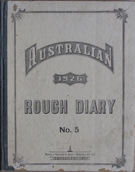 Cover of Oscar Wanke's diary 1926