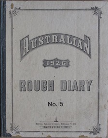 Cover of Oscar Wanke's diary 1926