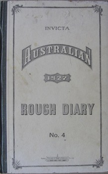Cover of Oscar Wanke's diary 1927