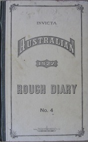 Cover of Oscar Wanke's diary 1927