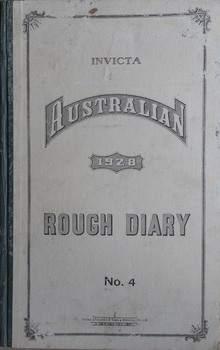 Cover of Oscar Wanke's diary 1928