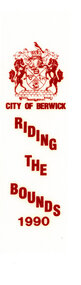Textile, City of Berwick, Rosette/Ribbon Riding the Bounds City of Berwick 1990