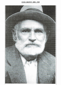 cover of booklet containing information about Enos Brown